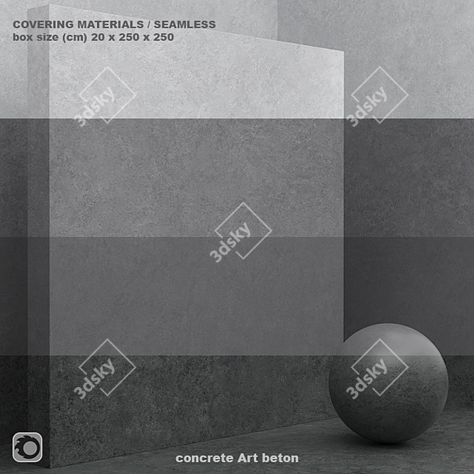 Seamless Microconcrete Plaster Set 3D model image 1