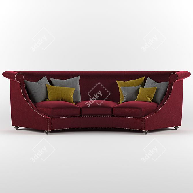 Sleek Curved Elegance 3D model image 1