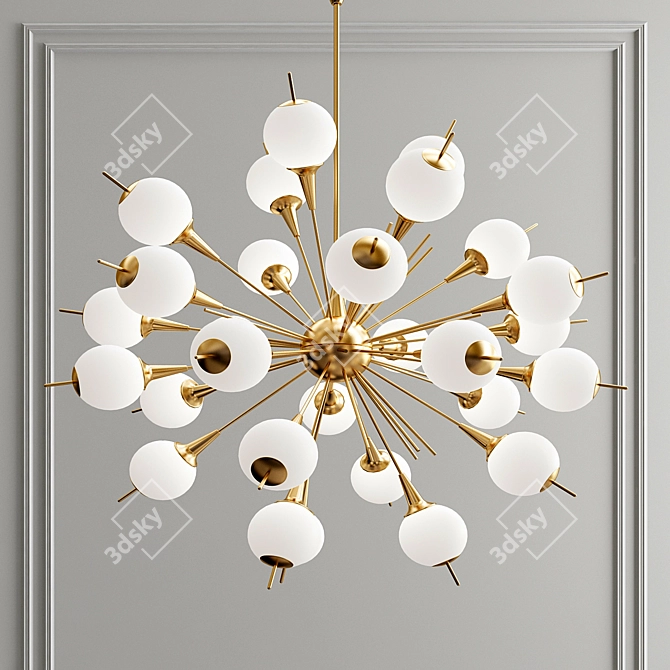 Glamorous Murano Sputnik Pendant 3D model image 1