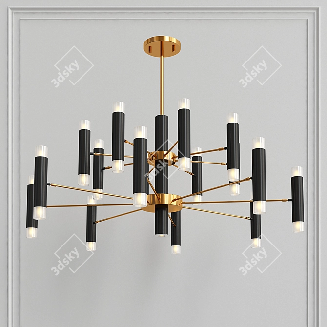 Elegant Black Gold 12 3D model image 1