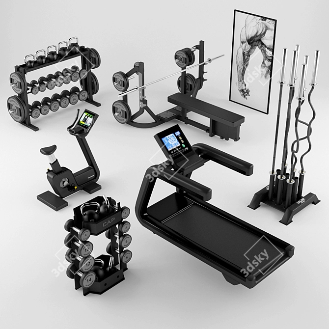 Technogym Equipment Gym 3D model image 1
