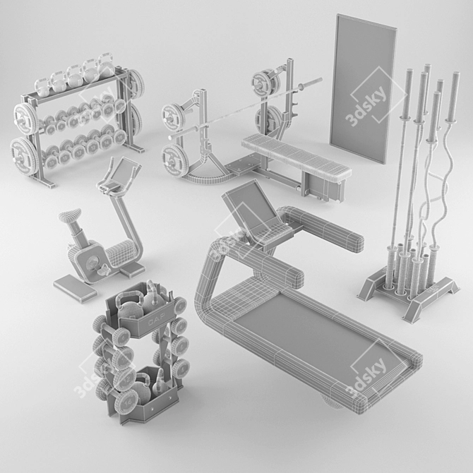 Technogym Equipment Gym 3D model image 2