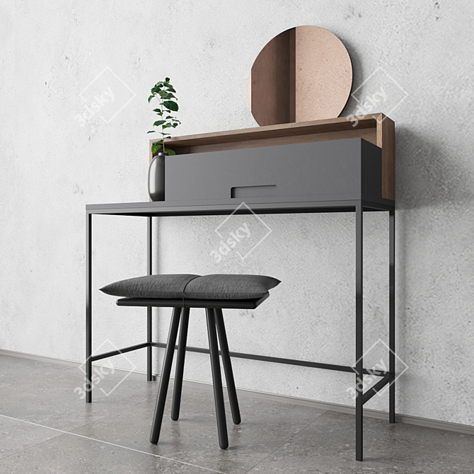 Elegant Rozel Dressing Table 3D model image 2