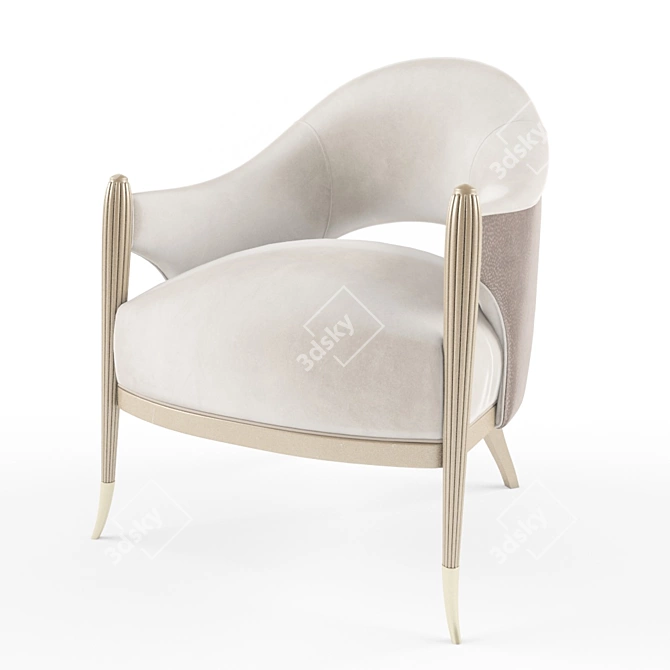 Elegant Chic Chair 3D model image 1