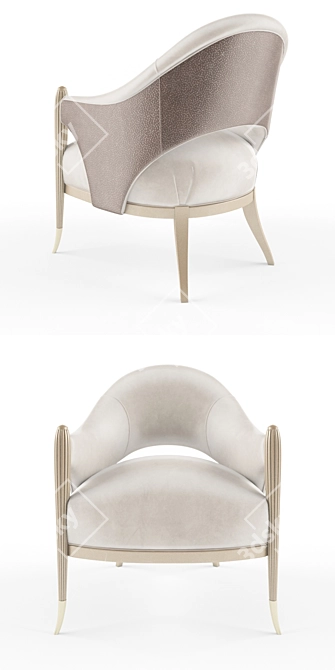 Elegant Chic Chair 3D model image 2