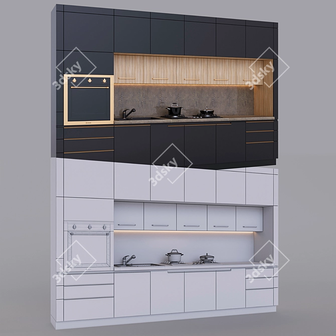 Python_MONDELUX: Elegant Kitchen Design 3D model image 2