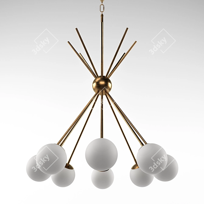 Luxor Chandelier: Stunning Pendant Light 3D model image 1