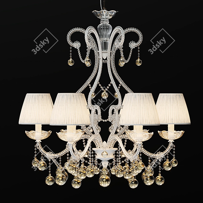 Elegant Crystal Chandelier 3D model image 1