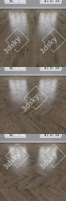 Versatile Parquet Oak Flooring 3D model image 2