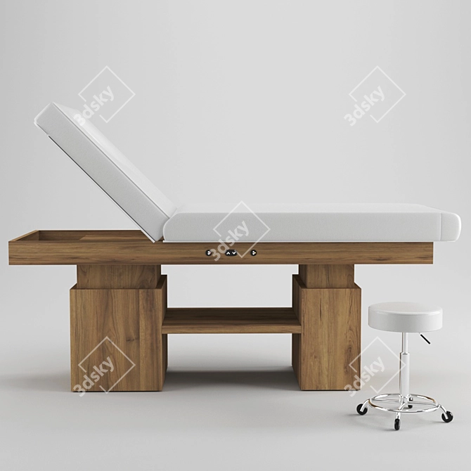 Elegant Design Massage Table: Stylish and Functional 3D model image 1