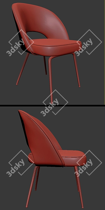 Elegant Lexmod Dining Chair Set 3D model image 2