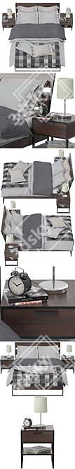 Sleek Trysil Bed - Modern Design 3D model image 2