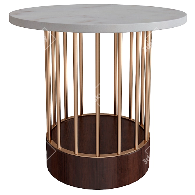 EILEEN Brass Coffee Table 3D model image 1