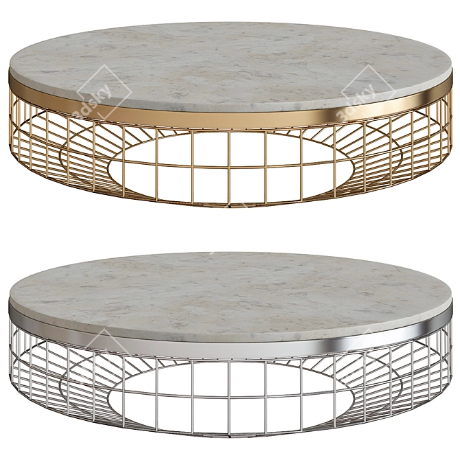 Marble Coffee Table: Mambo 3D model image 1