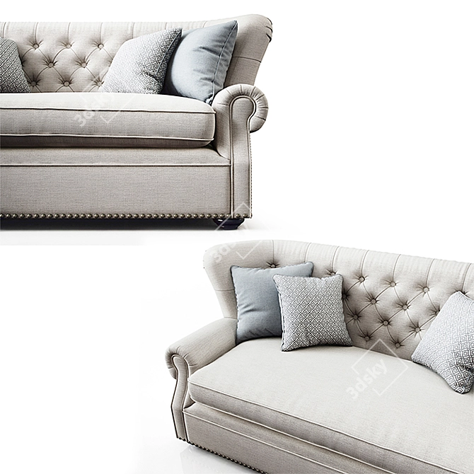 Churchill Textile Sofa 3D model image 2