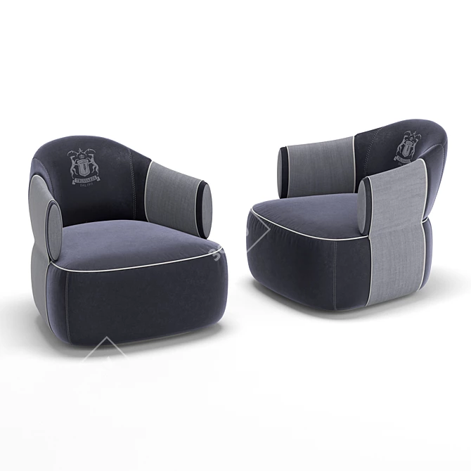 Elegant Trussardi Larzia Armchair 3D model image 3