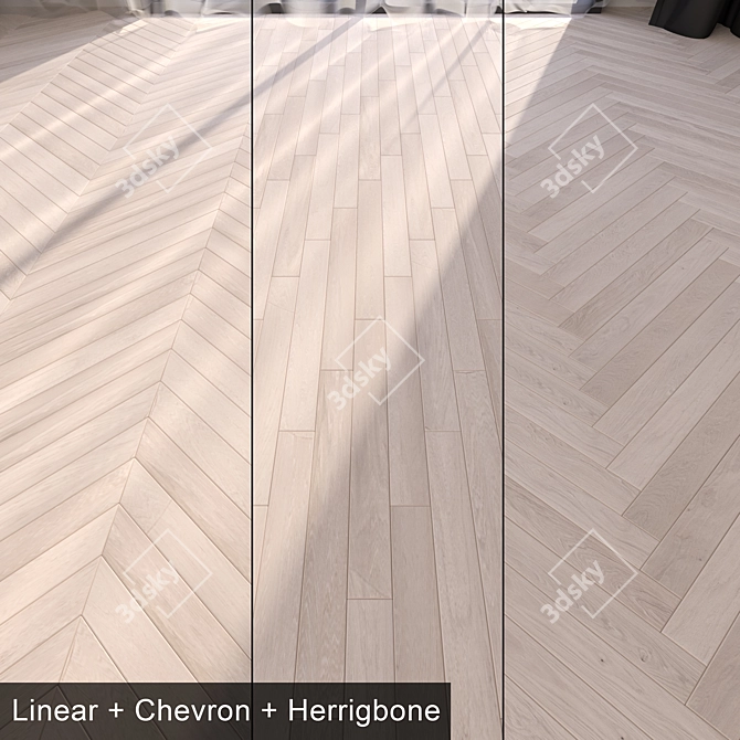 Elegant Montblanc Parquet - Vray Material 3D model image 1