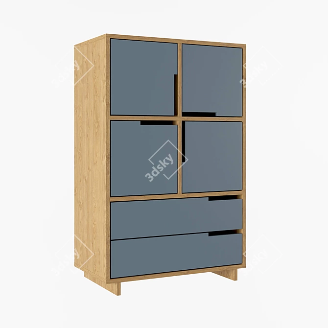 Modu-licious 6: Sleek Chest of Drawers 3D model image 2