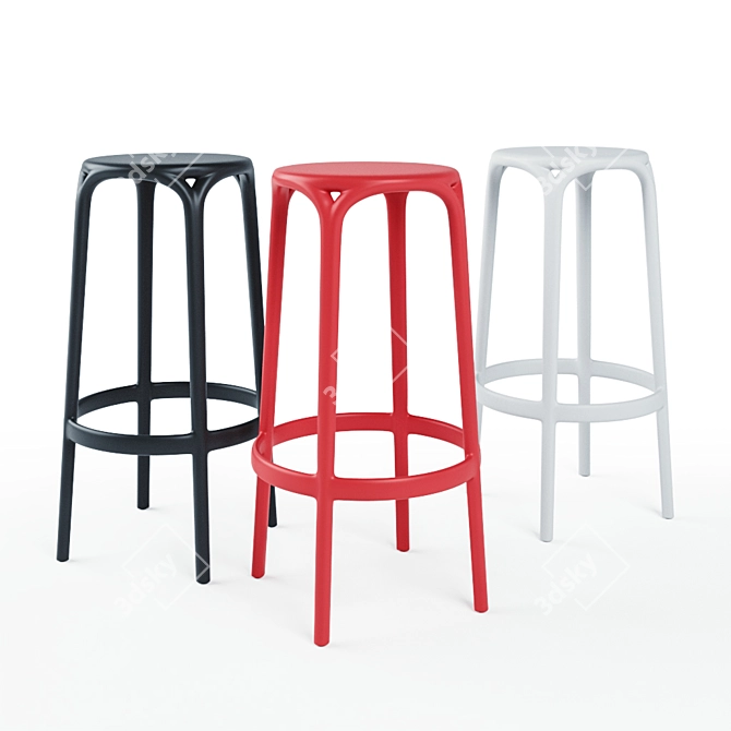 Contemporary Brooklyn Stool 3D model image 1