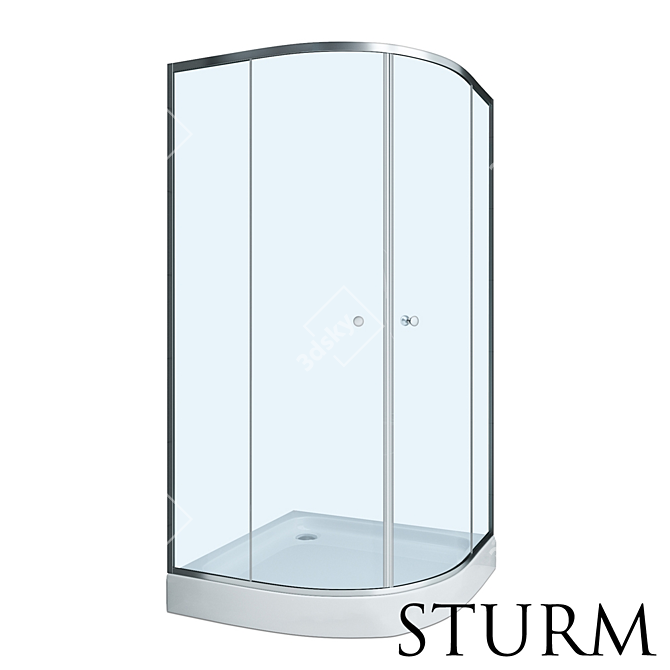 STURM Sonata Shower Enclosure - Sleek and Spacious 3D model image 1