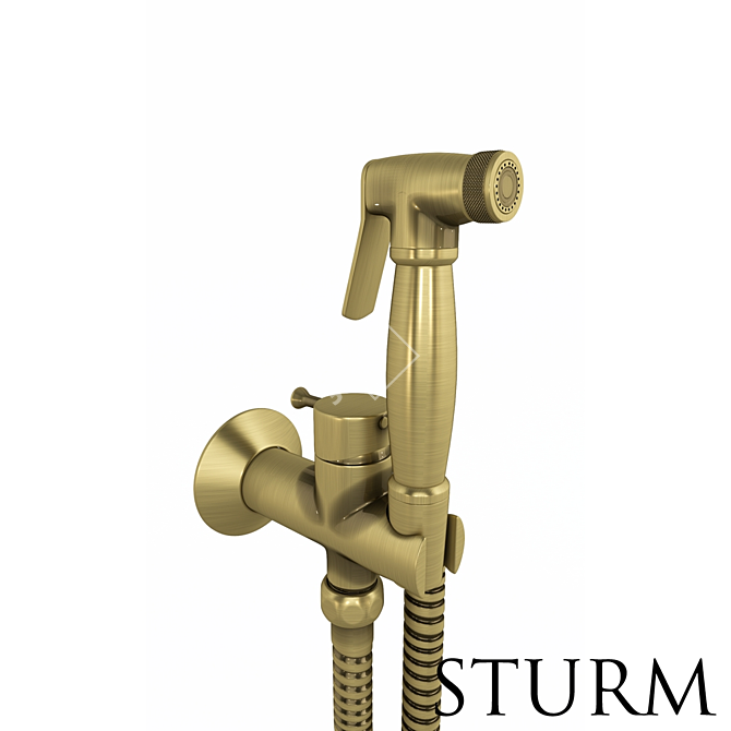 Title: Luxurious Bronze STURM Shower 3D model image 1