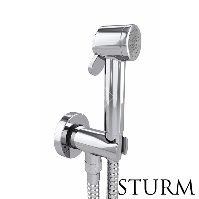 Title: STURM Traum Hygienic Shower, Chrome 3D model image 1