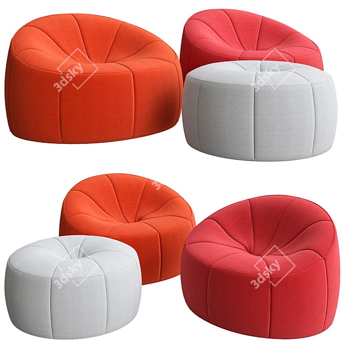 Modern Pumpkin Chair: Ligne Roset 1066 3D model image 1