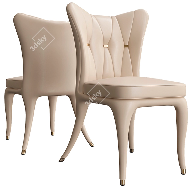 Elegant Aleal Chairs: The Perfect Seating Solution 3D model image 1