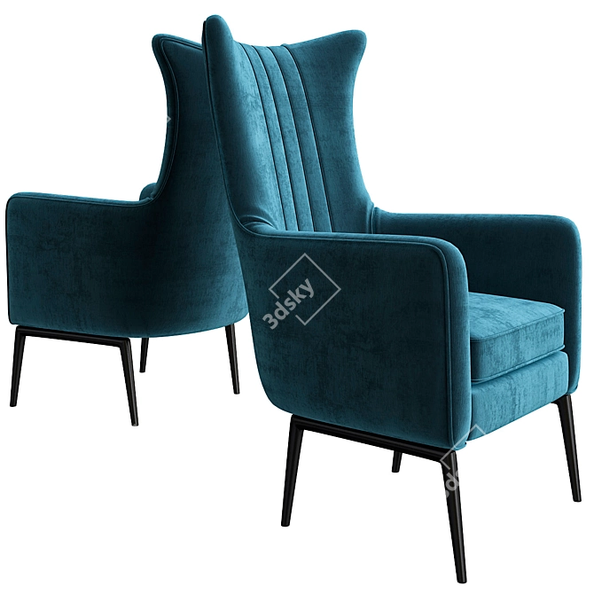 VIVIAN Modern Armchair | Stylish and Comfortable 3D model image 1