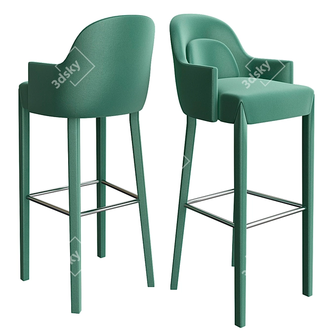 Elegant Dixie Jetclass Bar Stool 3D model image 1