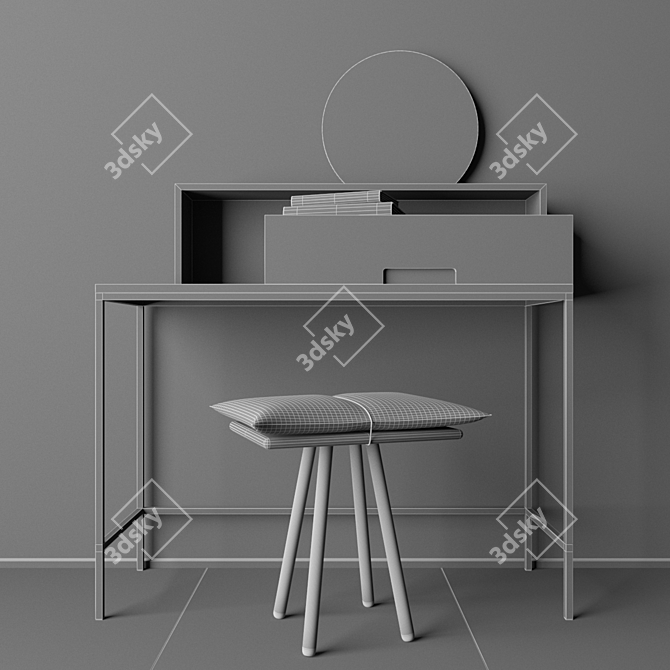 Elegant Rozel Dressing Table 3D model image 3