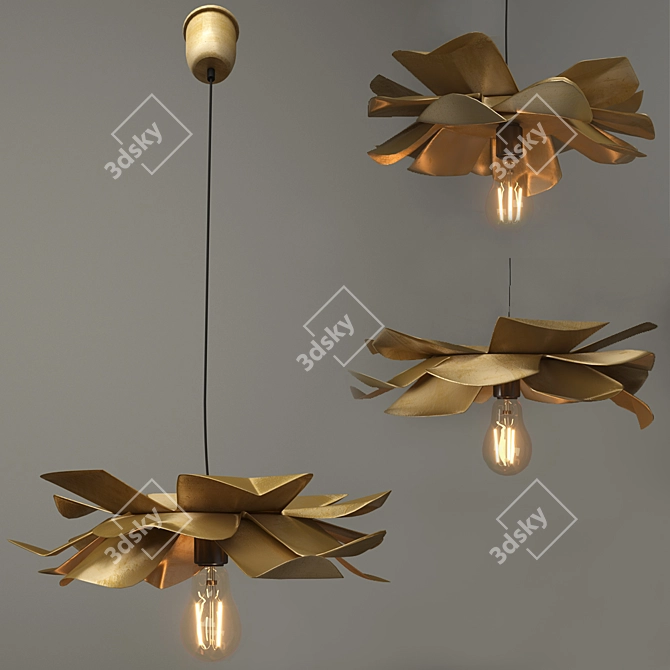 Greek Lysandros Pendant Lamp: Stylish Design 3D model image 1