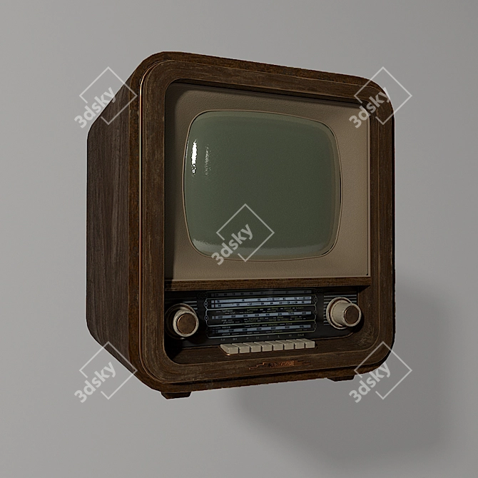 Title: Retro "Rubin" Television Set 3D model image 1