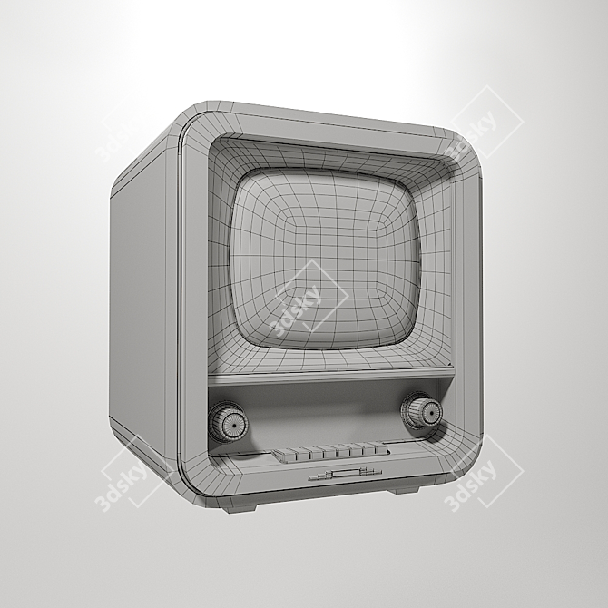 Title: Retro "Rubin" Television Set 3D model image 3