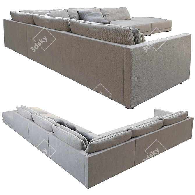 Poliform Bristol Sofa: High Poly VRay Render with Textures 3D model image 2