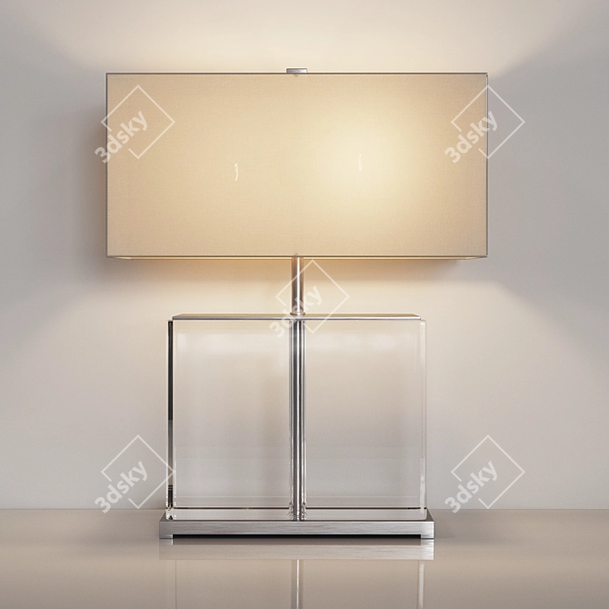 Elegant Warwick Crystal Table Lamp 3D model image 1