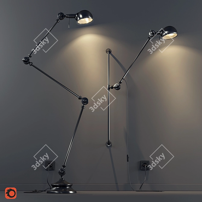 Contemporary Adjustable KIKAN Lamps - La Redoute 3D model image 1