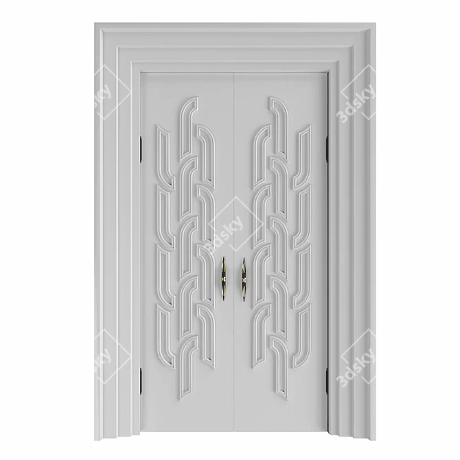 Lalique Door Decor: Exquisite RODECOR Design 3D model image 2