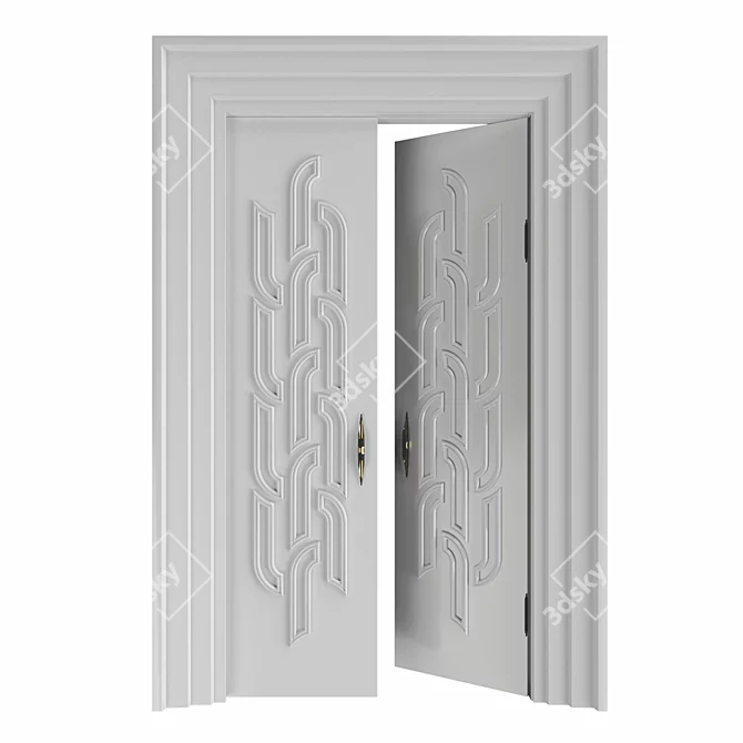 Lalique Door Decor: Exquisite RODECOR Design 3D model image 3