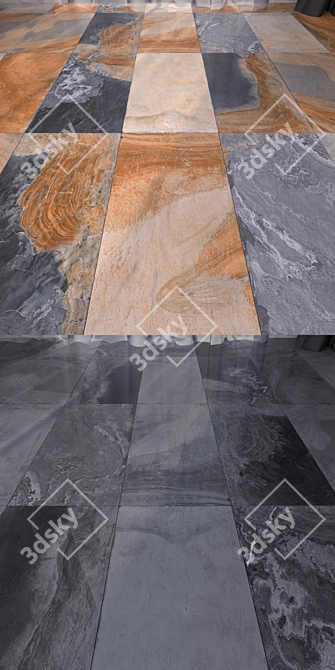 Luxury Marble Floor Set 3D model image 2