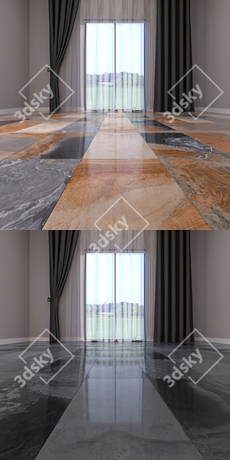 Luxury Marble Floor Set 3D model image 3