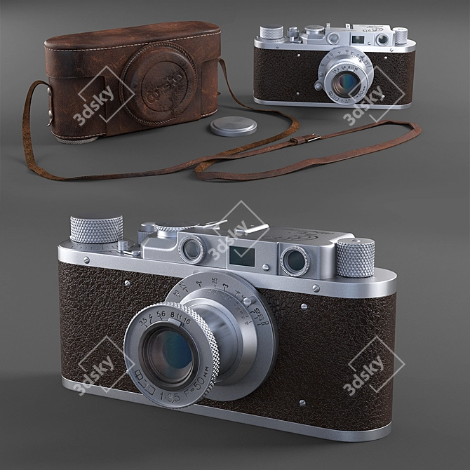 Soviet Rangefinder Camera 3D model image 1