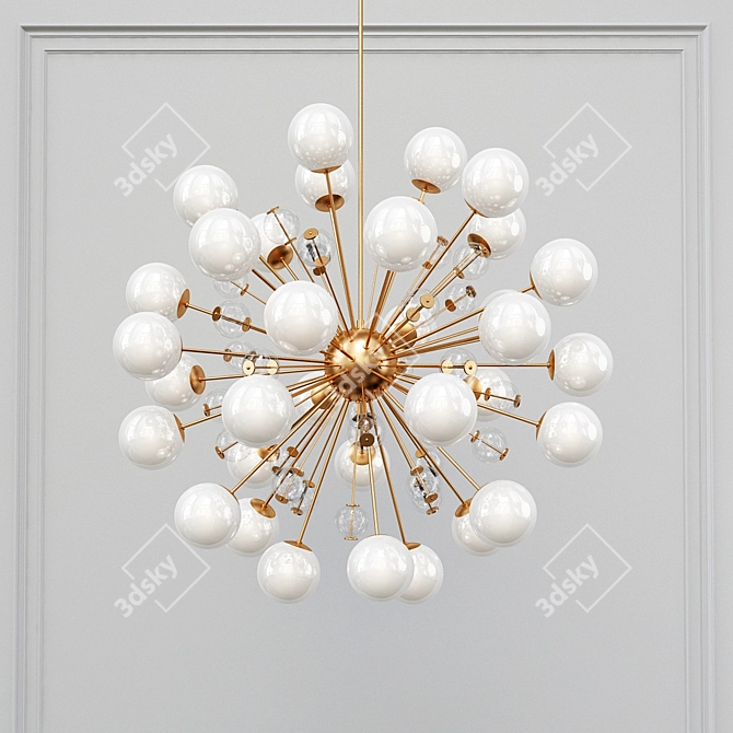 Stunning Italian Sputnik Chandelier 3D model image 1