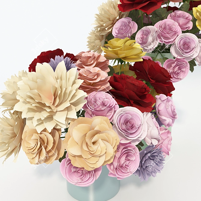  Blissful Blooms: Elegant Roses 3D model image 3