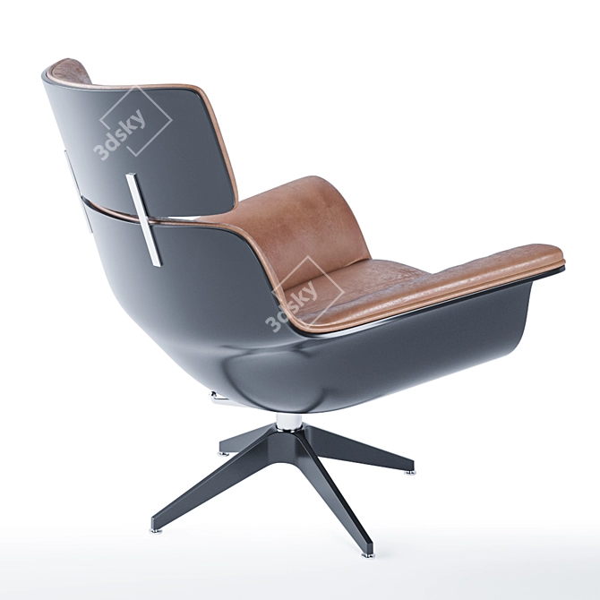 Cozy and Stylish "Coach" Lounge Chair 3D model image 2