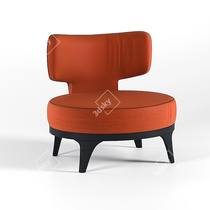 Elegant Drop Low Chair & Settee 3D model image 1