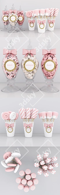 Duo Candy Jars: Vray & Corona 3D model image 2