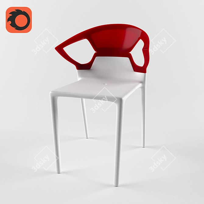 Outdoor Plastic Chair Swap 3D model image 1