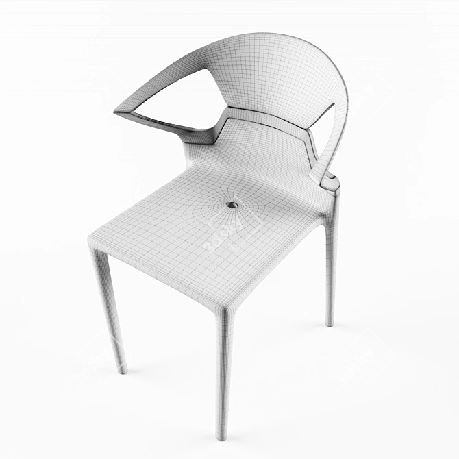 Outdoor Plastic Chair Swap 3D model image 3