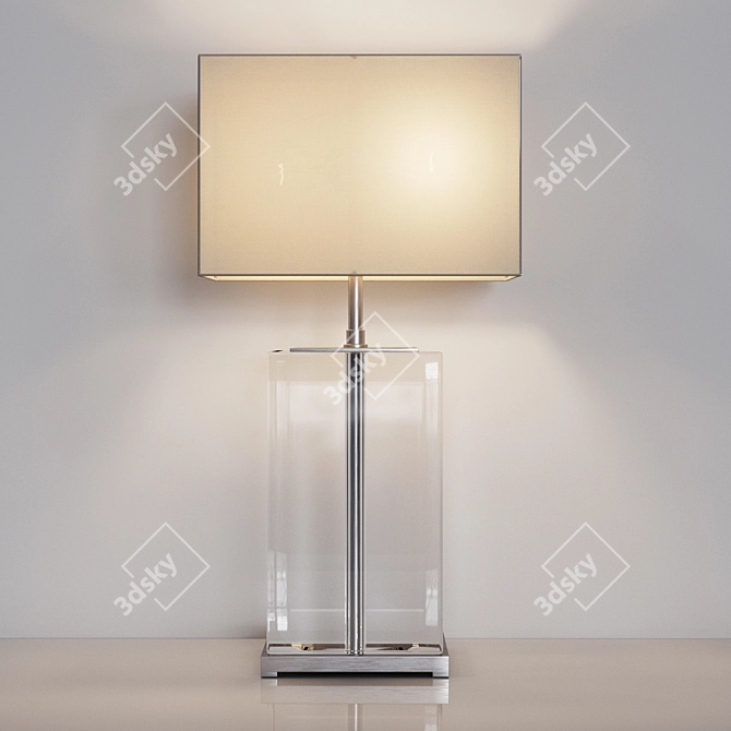 Elegant Crystal Bridgefield Table Lamp 3D model image 1